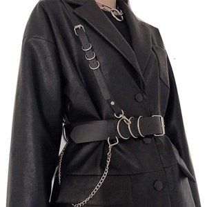 COPY - Belt with Chains for Women Black M:waistline:25"-33",shoulder strap:25"-…